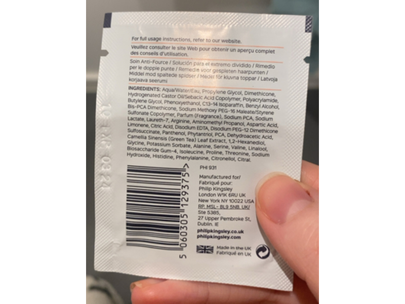 Philip Kingsley Bond Builder Split End Remedy, 0.05 fl oz/1.5 mL