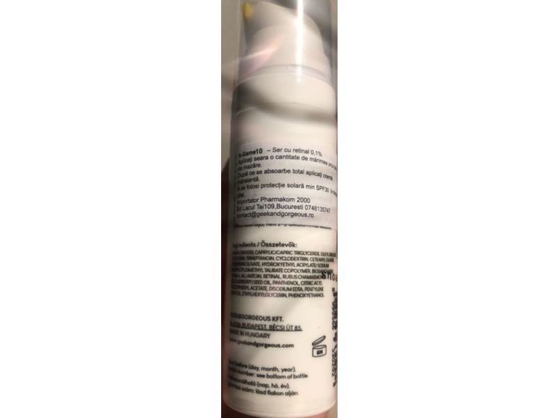 Geek & Gorgeous A-Game Serum, 0.1% Retinal, 1 fl oz/30 mL