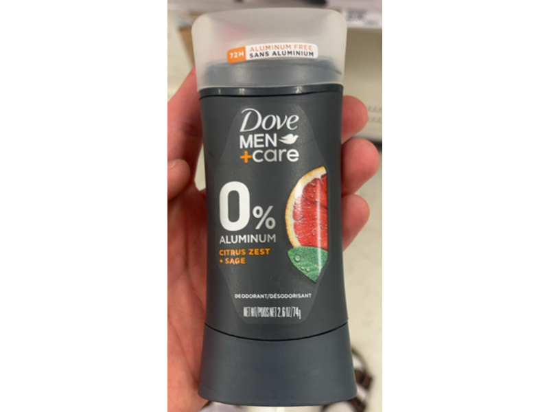 Dove Men + Care Deodorant, Citrus Zest & Sage, 2.6 oz/74 g
