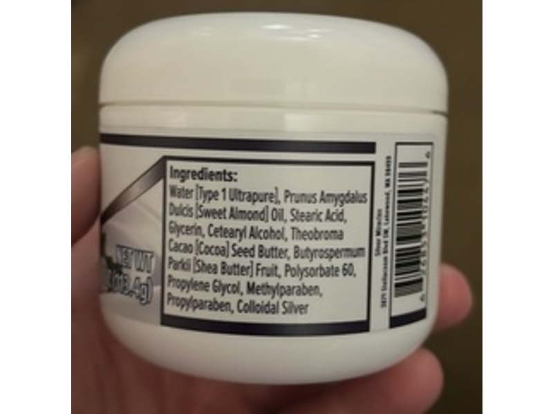 Silver Miracles Colloidal Silver Cream , Unscented, 4 oz/113.4 g