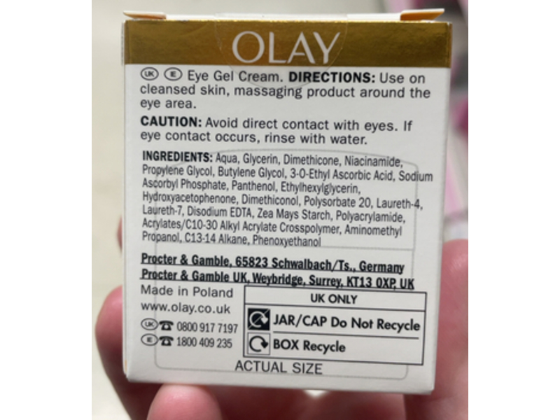 Olay Eyes Vitamin C Hydra Glow Gel Cream, 15 mL