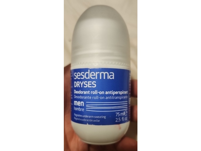 Sesderma Dryses Deodorant Roll-On Antiperspirant, Men, 2.5 fl oz/75 mL