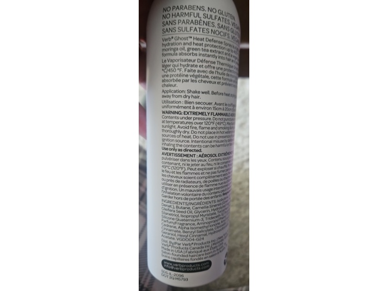 Verb Ghost Heat Defense Spray, 5.5 oz/156 g