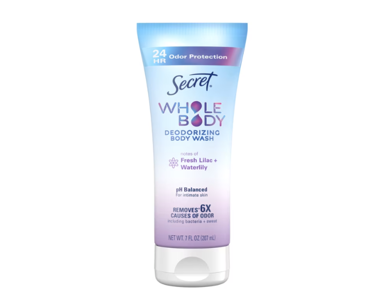 Secret Whole Body Deodorizing Body Wash, Fresh Lilac + Waterlily, 7 fl oz/207 mL