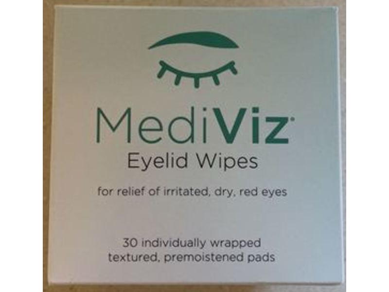 Mediviz Eyelid Wipes, 30 Count