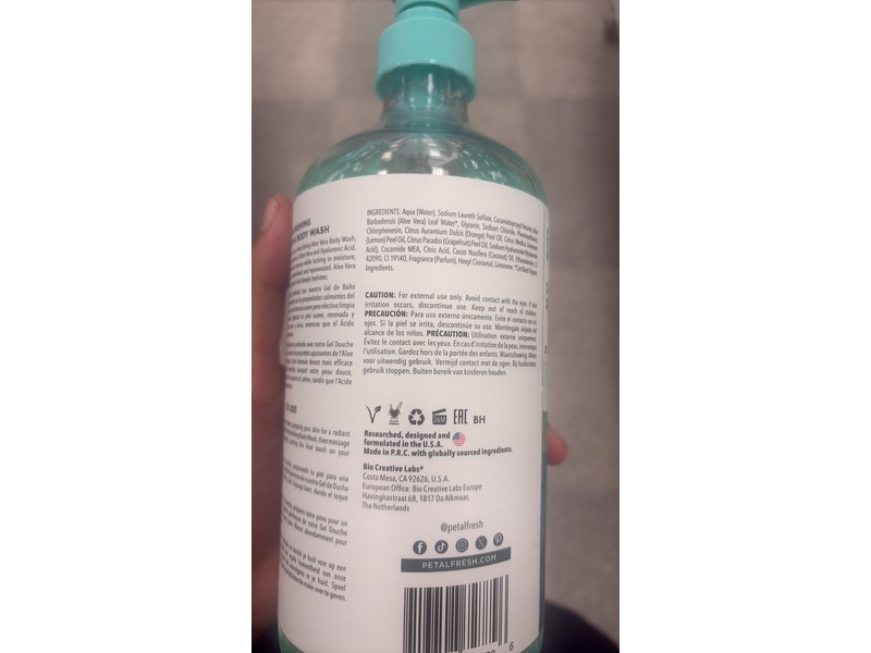 Petal Fresh Nourishing Body Wash, Aloe Vera, 32 fl oz/950 mL