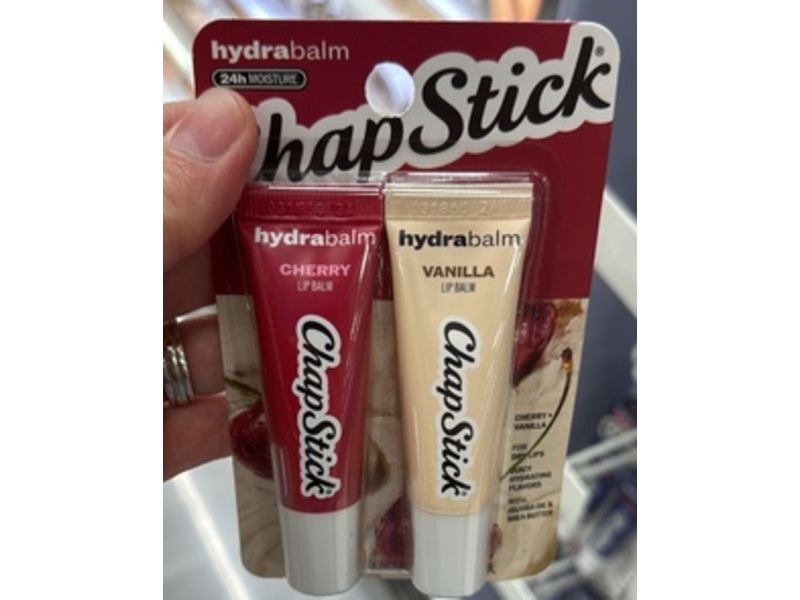 Chapstick Hydrabalm Lip Balm Set, Cherry + Vanilla, 0.35 oz/10 g