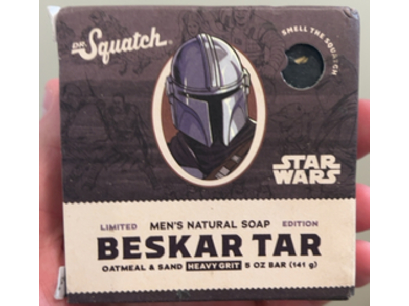 Dr. Squatch Star Wars Besker Tar Men's Natural Soap, 5 oz/141 g