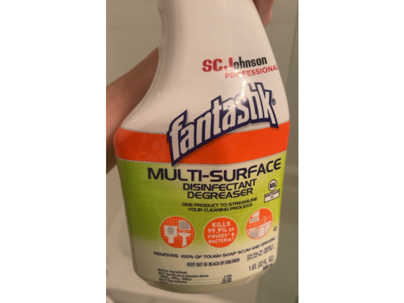 SC Johnson Professional Fantastik Multi-Surface Disinfectant Degreaser, 32 fl oz/946 mL