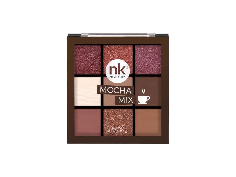 Nicka K New York Makeup Nine Color Shadow Palette, Mocha Mix, 0.4 oz/11.7 g
