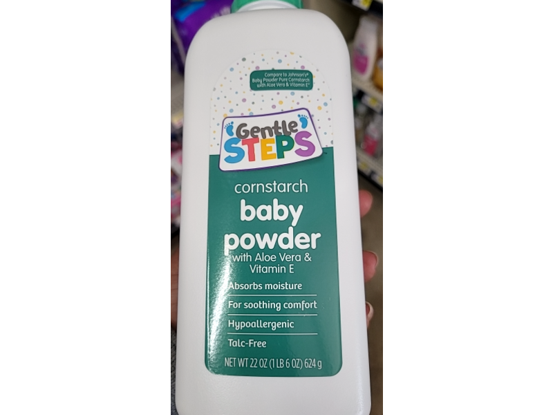 Gentle Steps Cornstarch Baby Powder, 22 oz/624 g