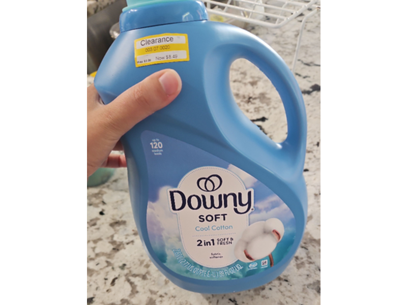 Downy 2 In 1 Soft & Fresh Fabric Softener, Soft Cool Cotton, 120 Loads, 88 fl oz/2.63 mL