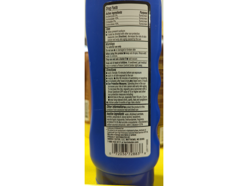 Harris Teeter Sport Sunscreen Lotion, SPF 30, 8 fl oz/236 mL