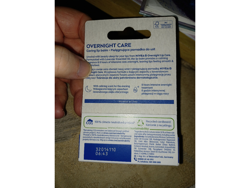 Nivea Over Night Care, 4.8 g