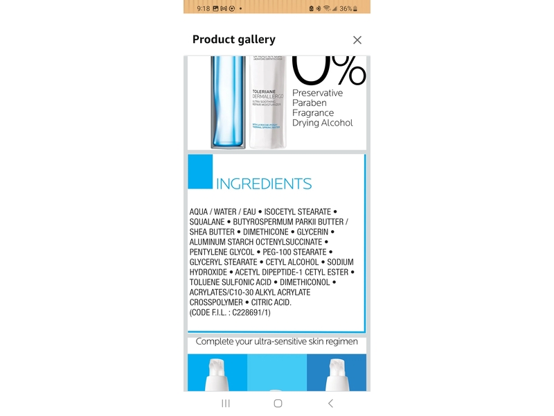La Roche-Posay Toleriane Ultra Soothing Repair Moisturizer, 1.35 fl oz/40 mL