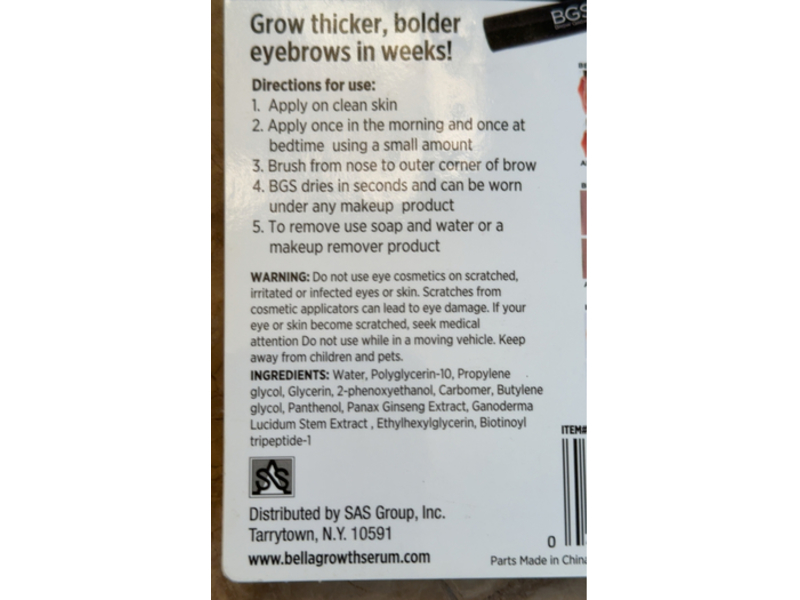 As Seen On Tv Bella Brow Growth Serum, 0.34 fl oz/10 mL