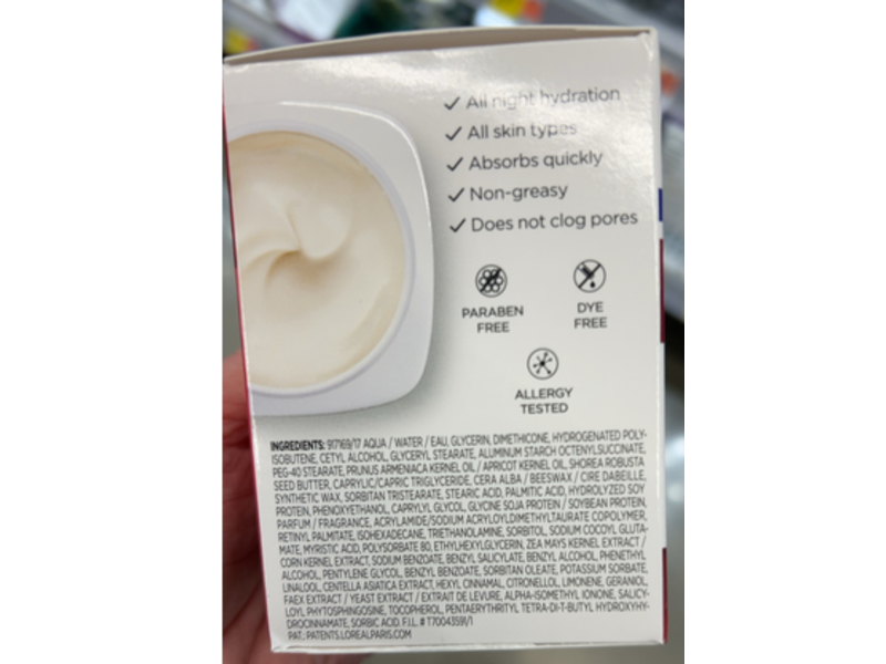 L'Oreal Paris Revitalift Anti-Wrinkle + Firming Night Moisturizer, Pro-Retinol + Centella Asiatica, 1.7 oz/48 g, 2 Count