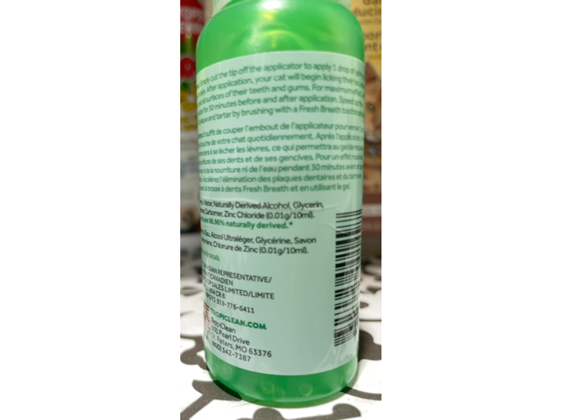 Tropiclean Fresh Breath Oral Care Clean Teeth Gel, 2 fl oz/59 mL