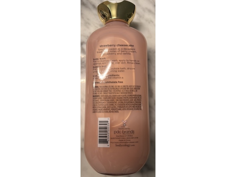 Bodycology 2 In 1 Body Wash 7 Bubble Bath, Strawberry Cheesecake, 16 fl oz/473 mL