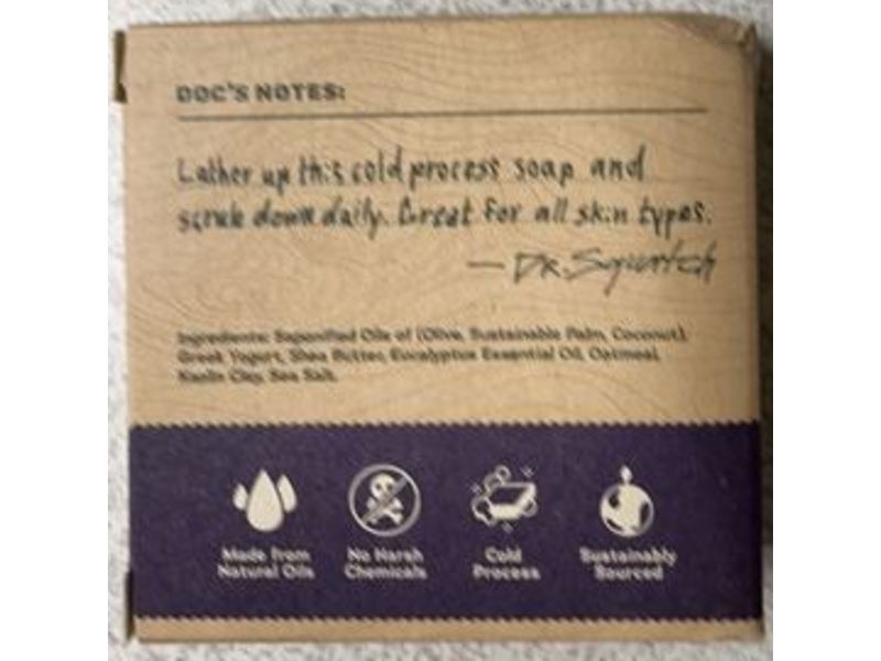 Dr. Squatch Men's Natural Soap, Eucalyptus Greek Yogurt, 5 oz
