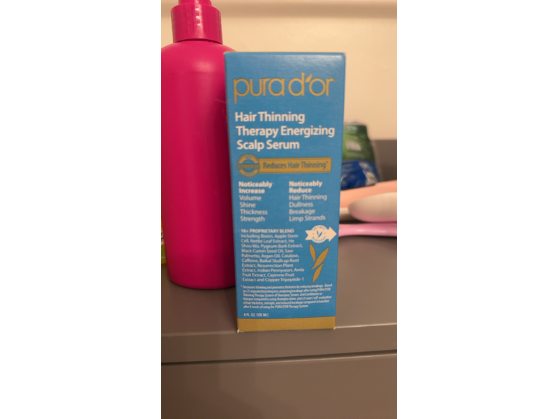 Pura d'or Hair Thinning Therapy Energizing Scalp Serum, 4 fl oz/120 mL
