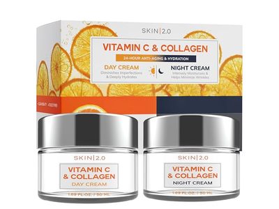 Skin 2.0 Day & Night Hydration Cream, Vitamin C & Collagen, 1.69 fl oz/50 mL