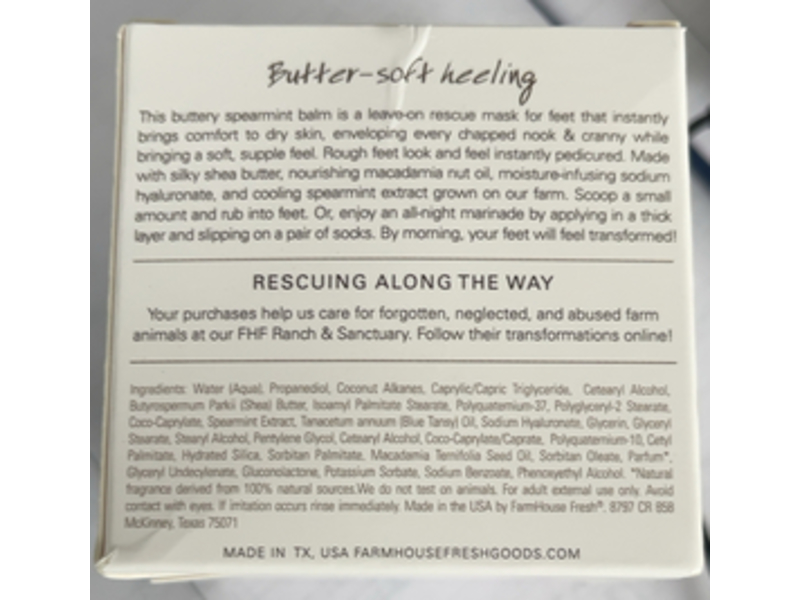 Farm House Fresh Foot Mask, Enrich Mint, 3 fl oz/88.7 mL