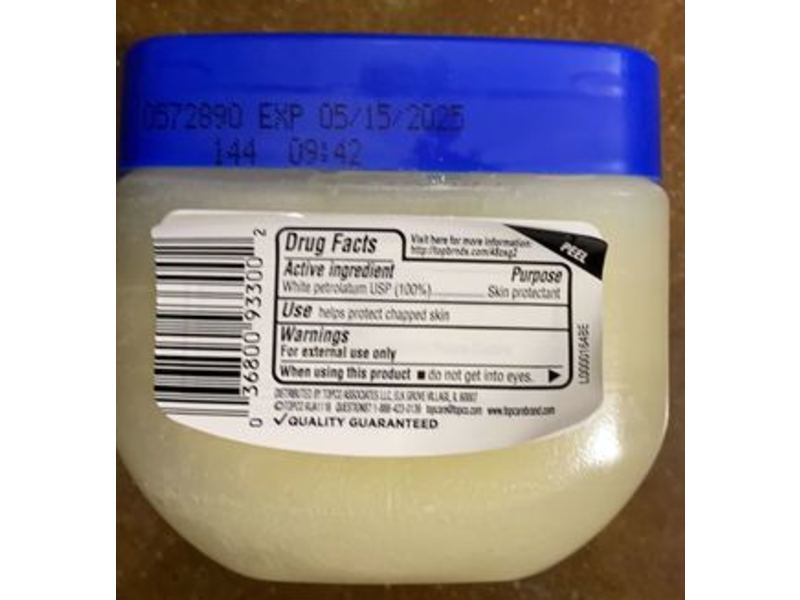 TopCare 100% Pure Petroleum Jelly, 7.5 oz/212 g