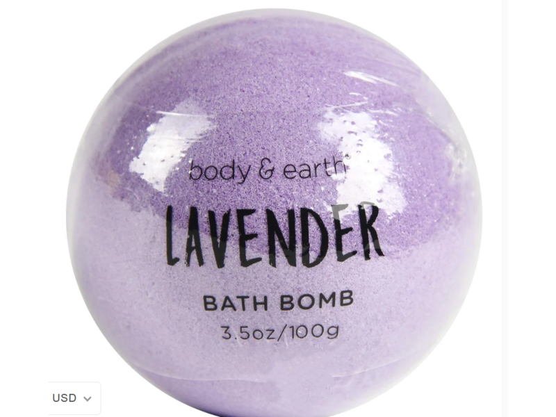 Body & Earth Bath Bomb, Lavender, 3.5 oz/100 g, Pack Of 10