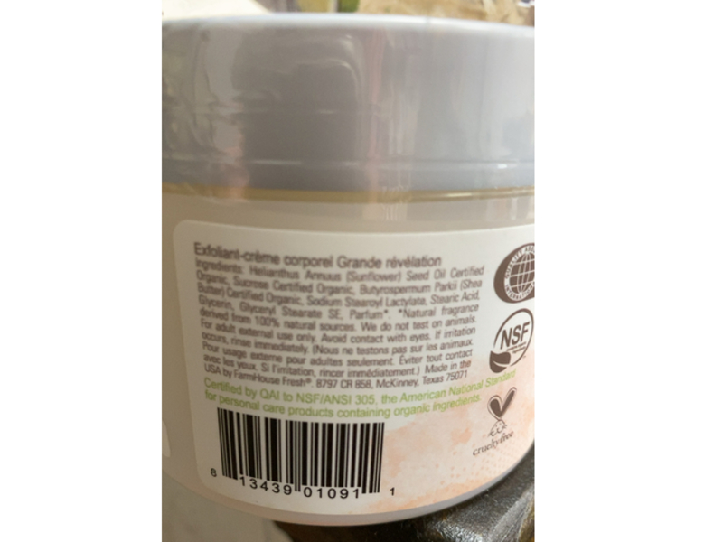 Farm House Fresh Organics Whipped Shea Butter Body Polish, Big Bare, 8 fl oz/237 g