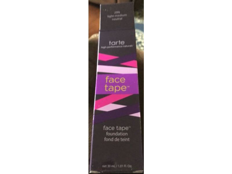 Tarte Face Tape Foundation, 29N Light-Medium Neutral, 1.01 fl oz/30 mL