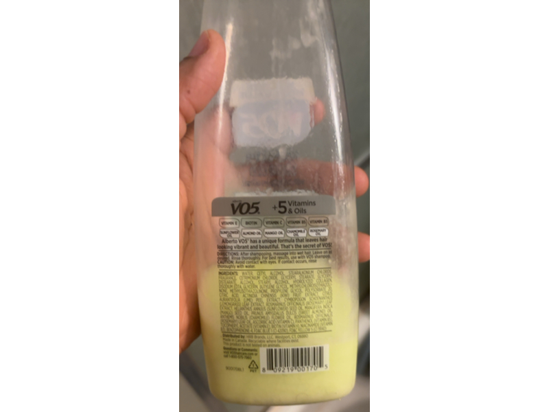 Alberto VO5 Kiwi Lime Squeeze Conditioner, Lemongrass Extract, 16.9 fl oz/500 mL