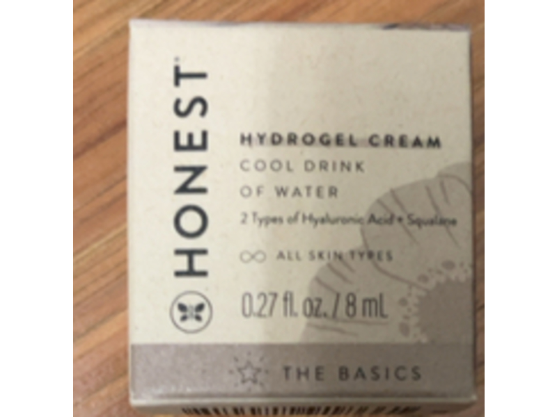 Honest Beauty Hydrogel Face Cream, Cool Drink Of Water,0.27 fl oz/8 mL