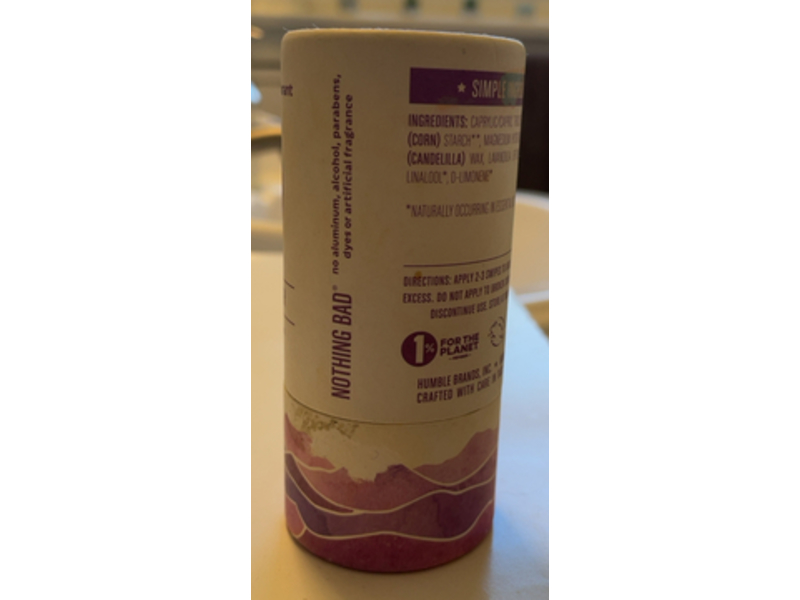 Humble Sensitive Skin Deodorant, Mountain Lavender, 2.65 oz/75 g