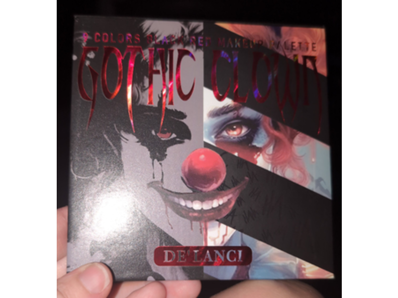 De'Langi Black Red Makeup Palette, Gothic Clown, 0.592 oz/16.8 g