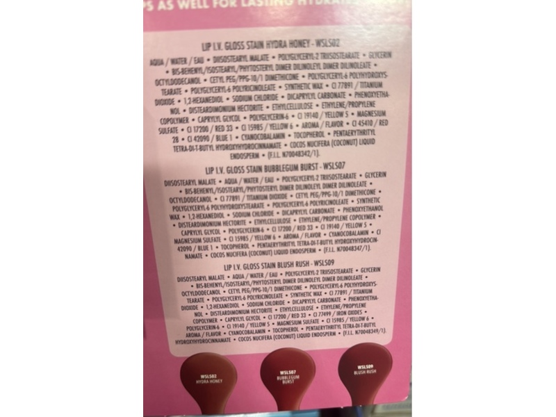 NYX Professional Makeup Lip I.V Gloss Stain Set, Hydra Honey, Bubblegum Burst, Blush Rush