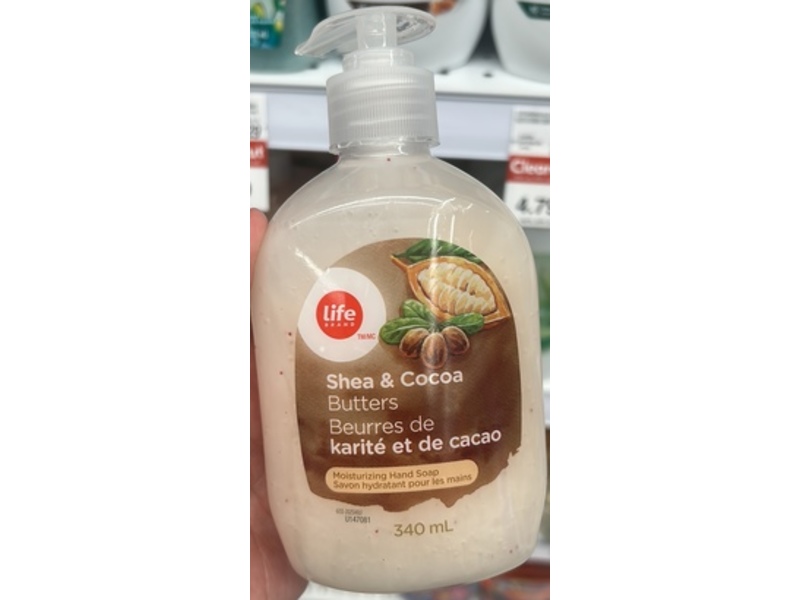 Life Brand Moisturizing Hand Soap, Shea & Cocoa Butters, 340 mL