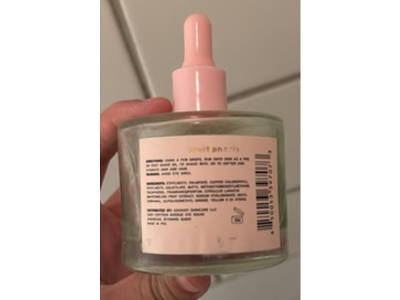 Fruit Pharm Smoothing Shave Oil, Watermelon Sugar, 3.4 fl oz/100 mL