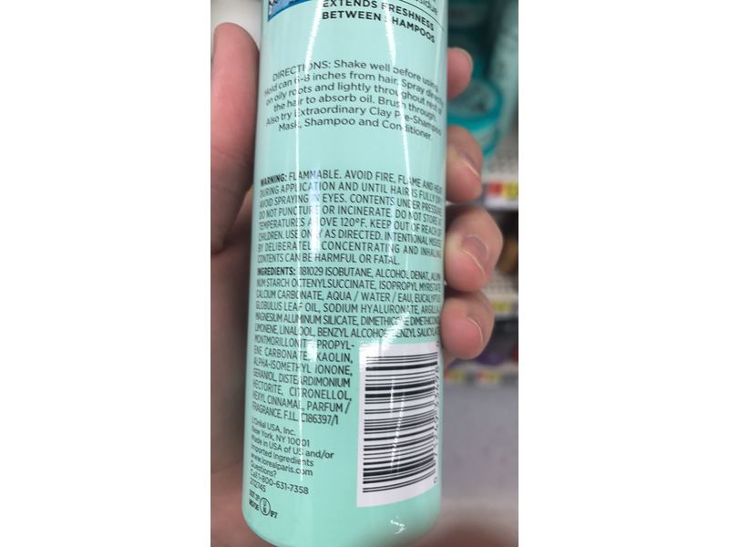 L'Oreal Paris Hair Care Expert Extraordinary Clay Dry Shampoo, 4 Fluid Ounce