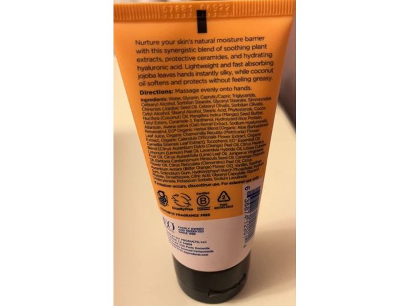 EO Intensive Moisture Hand Cream, Orange Blossom & Vanilla, 2.5 fl oz/74 mL