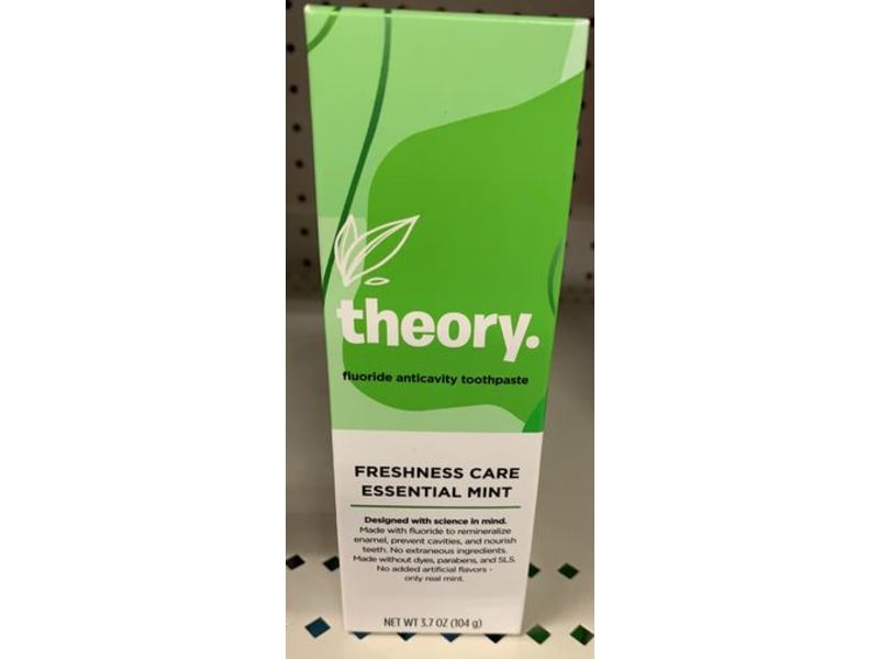 Theory Freshness Care Toothpaste, Essential Mint, 3.7 oz/104 g
