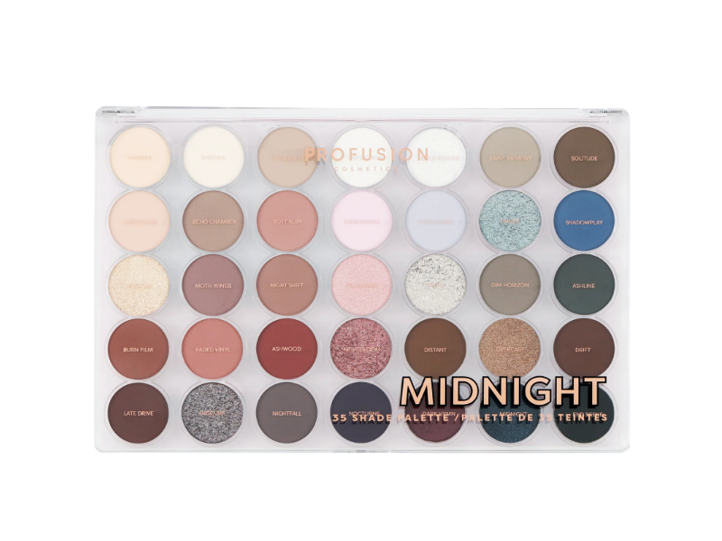 Profusion Pro Artistry 35 Shade Palette, Mid Night, 1.36 oz/38.5 g