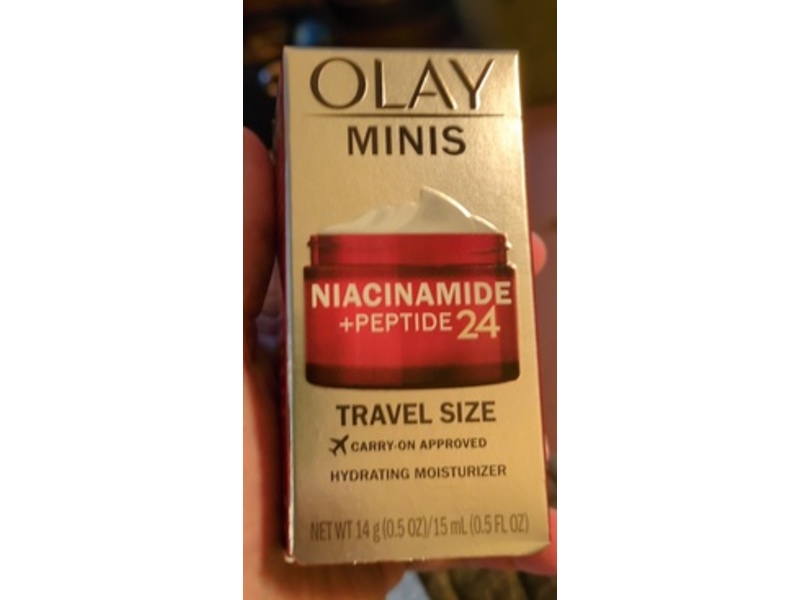 Olay Mini Hydrating Moisturizer, s Niacinamide + Peptide 24, 0.5 fl oz/15 mL