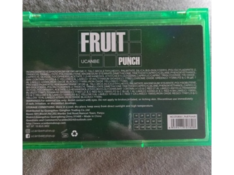Ucanbe Makeup Palette, Fruit Punch, 0.38 oz/10.8 g