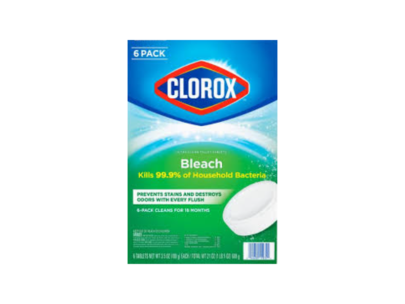 Clorox Bleach Ultra Clean Toilet Tablets, 3.5 oz/100 g, 6 Count
