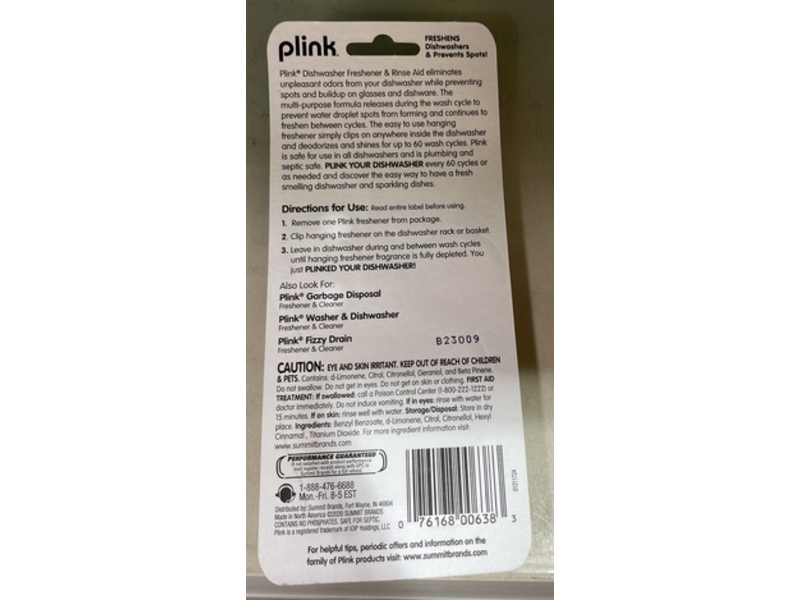 Plink Dishwasher Freshner & Rinse Aid, 2 Count, Pack Of 2