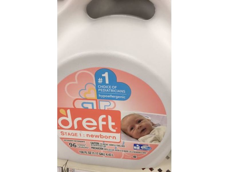 Dreft Stage 1: Newborn Laundry Detergent, 96 Loads,150 fl oz/4.43 L