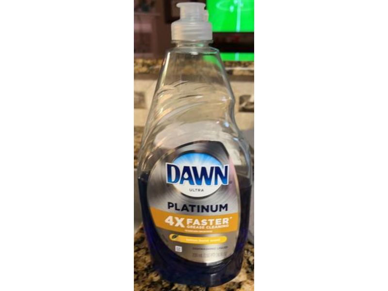 Dawn Platinum Dishwashing Liquid, Lemon Brust Scent, 24 fl oz/709 mL