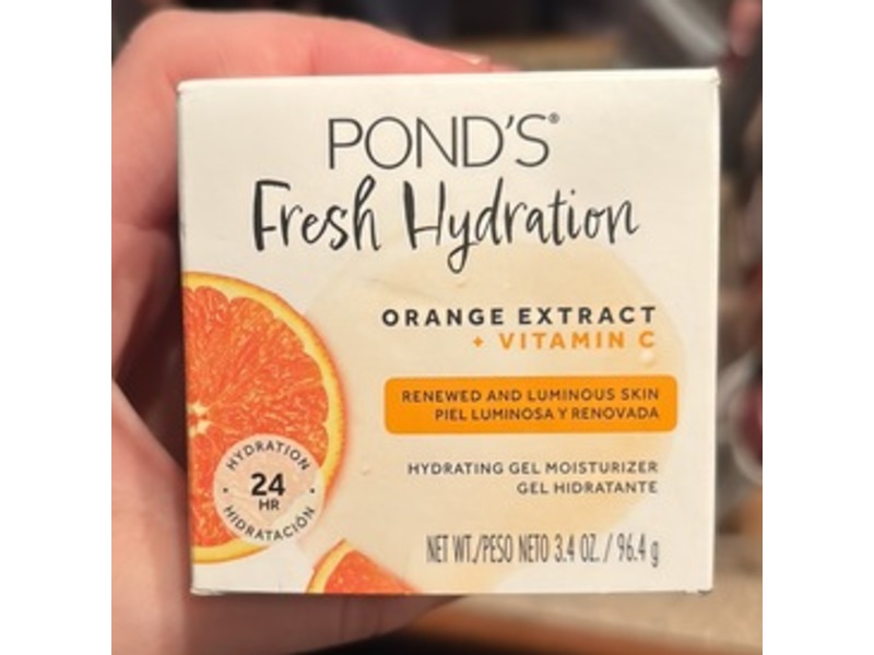 Pond's Fresh Hydration Gel Moisturizer, Orange Extract + Vitamin C, 3.4 oz/96.4 g