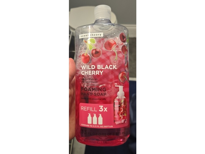 Scent Theory Foaming Hand Soap Refill, Wild Black Cherry, 33 fl oz/975 mL